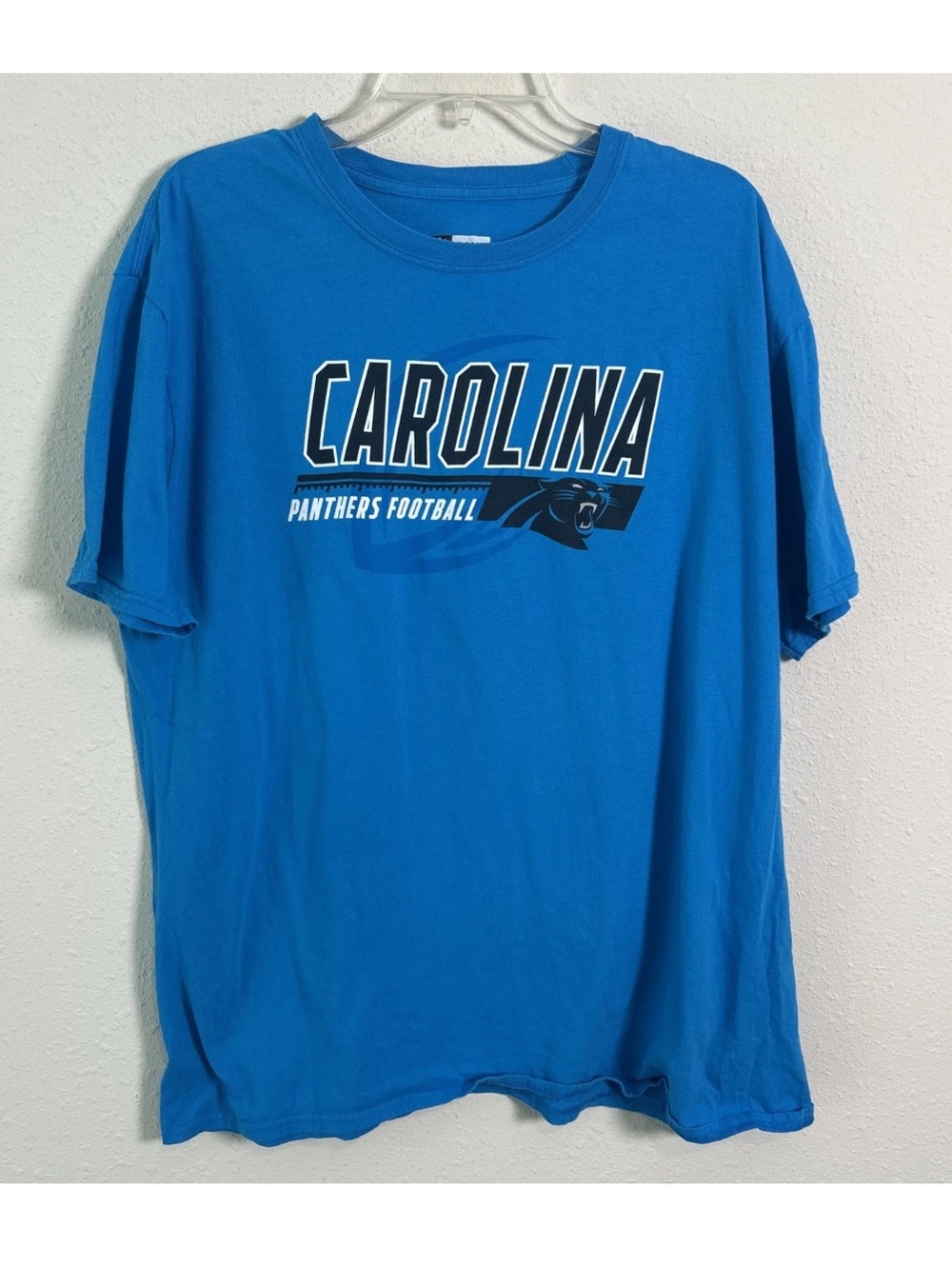 Carolina Panthers NFL Team Apparel Blue T-Shirt Men’s XL 100% Cotton NFL NFC